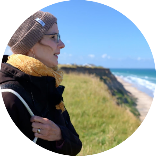 Eva Kalein looking out at the sea Eva Kalein looking out at the sea