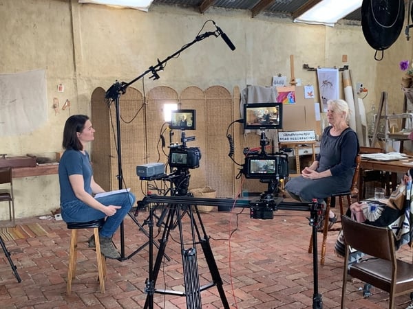 Ang interviewing Josephine Jakobi
