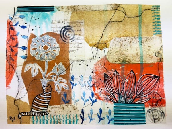 Denise Crolle-Terzaghi Mixed Media Collage Artwork