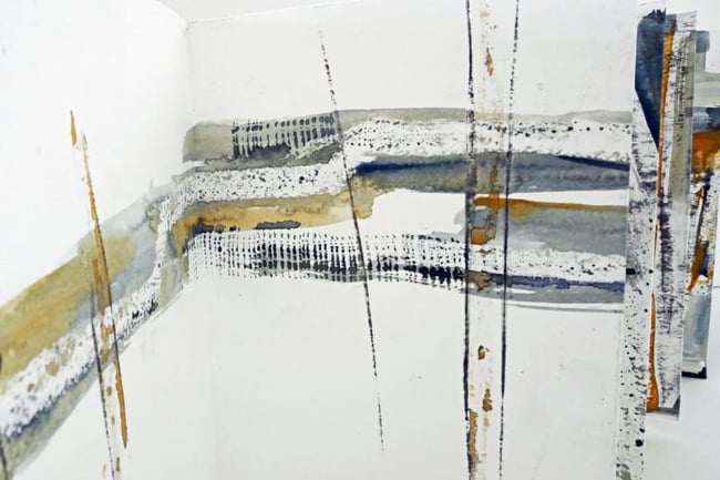 Debbie Lyddon artwork Marsh Soundwalk Concertina Book