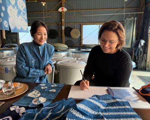 Jo at Shibori workshop