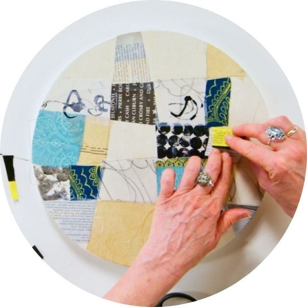 Kagemann Abstract Composition  making a circle grid collage