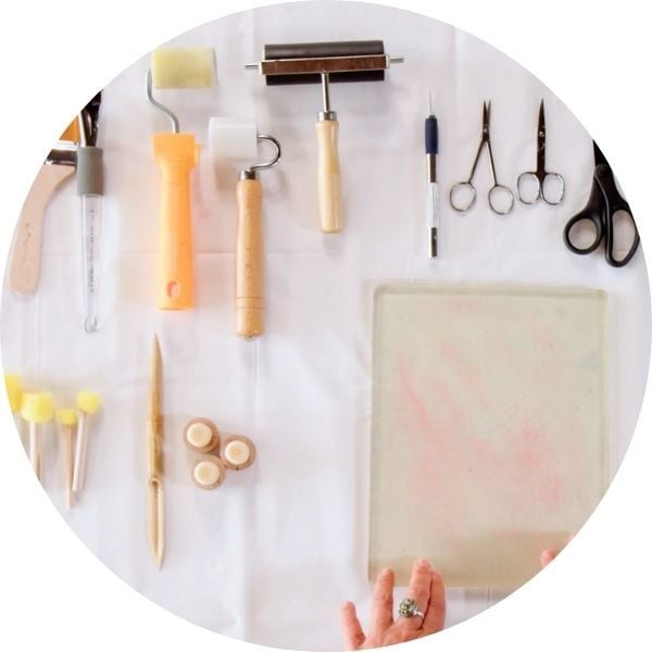 Kagemann Abstract Composition tools laid out on table Kagemann Abstract Composition tools laid out on table