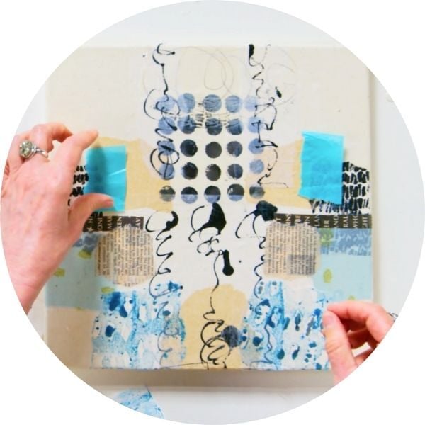 Kagemann Abstract Composition making a mirroring collage