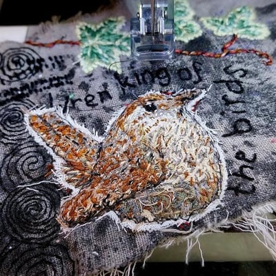 Lou Threapleton artwork in progress 3 - Student Success Story