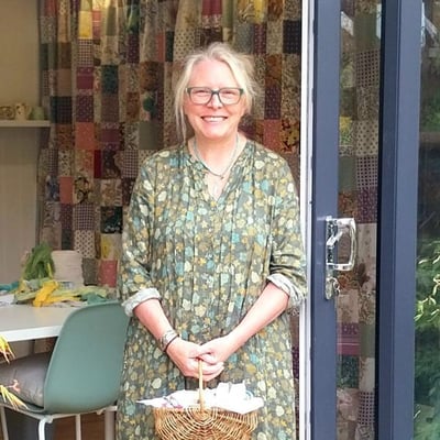 Lou Threapleton in her art studio - Student Success Story