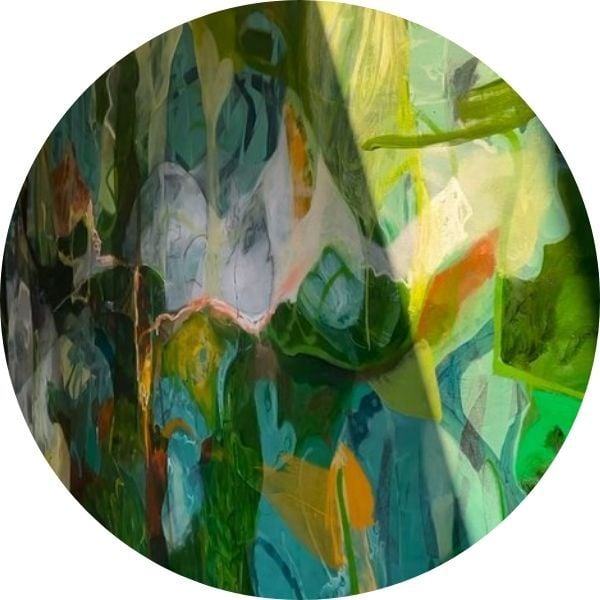 Nicola Bennett finished green artwork detail