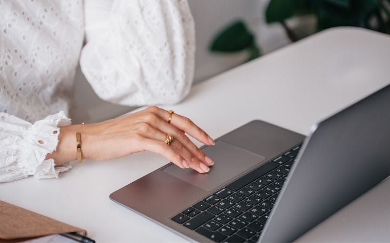 Woman on laptop Woman on laptop